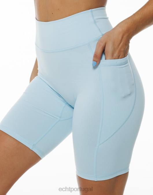 ECHT ascender shorts de bolso pássaro azul roupas mulheres P22N357