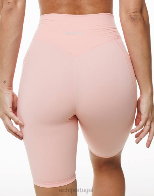 ECHT ascender shorts de bolso rosa pêssego roupas mulheres P22N329