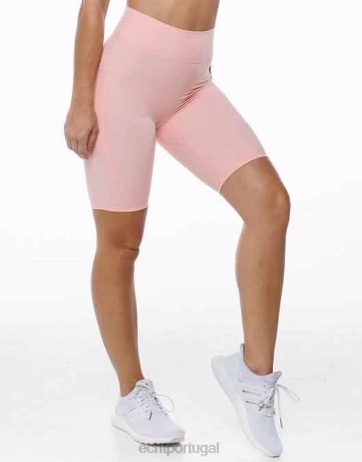 ECHT ascender shorts de bolso rosa pêssego roupas mulheres P22N329