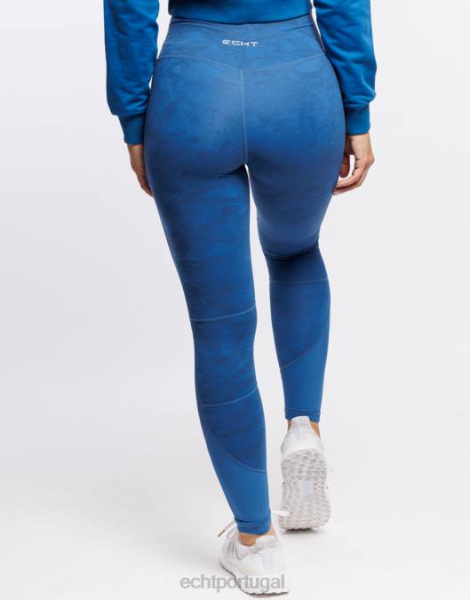 ECHT aumentar leggings azul roupas mulheres P22N519