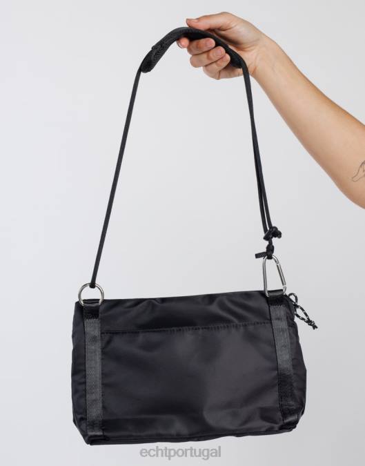 ECHT bolsa tipo estilingue de náilon preto bolsa unissex P22N529