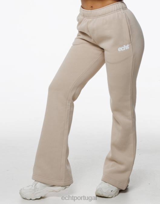 ECHT calça de moletom flare aveia roupas mulheres P22N3