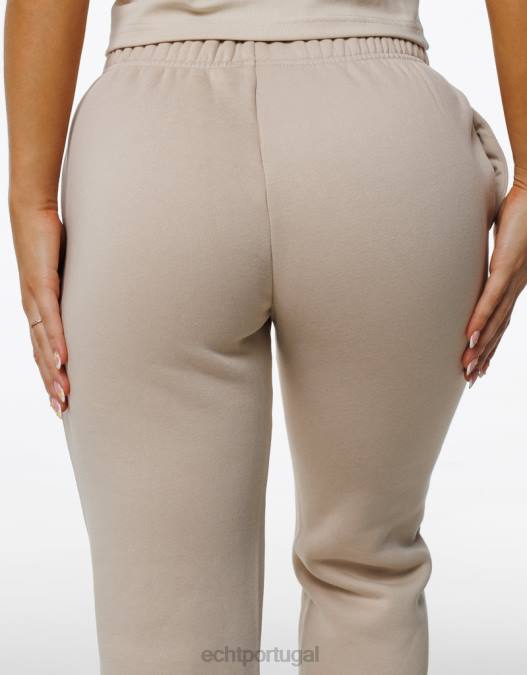 ECHT calça de moletom flare aveia roupas mulheres P22N3