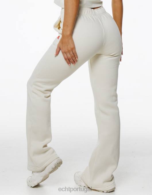 ECHT calça de moletom flare off white roupas mulheres P22N4