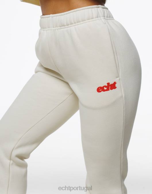 ECHT calça de moletom flare off white roupas mulheres P22N4