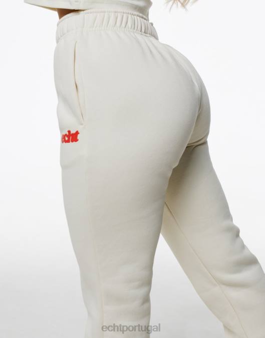 ECHT calça de moletom flare off white roupas mulheres P22N4