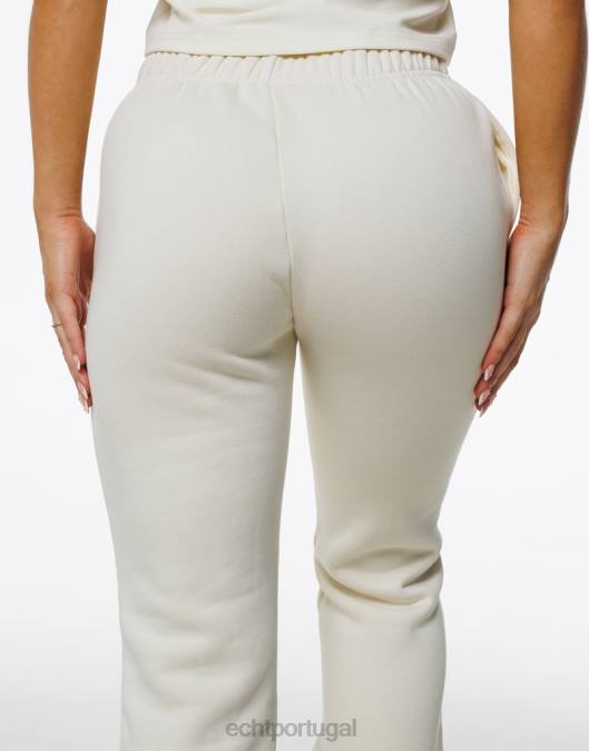 ECHT calça de moletom flare off white roupas mulheres P22N4