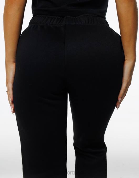 ECHT calça de moletom flare preto roupas mulheres P22N2