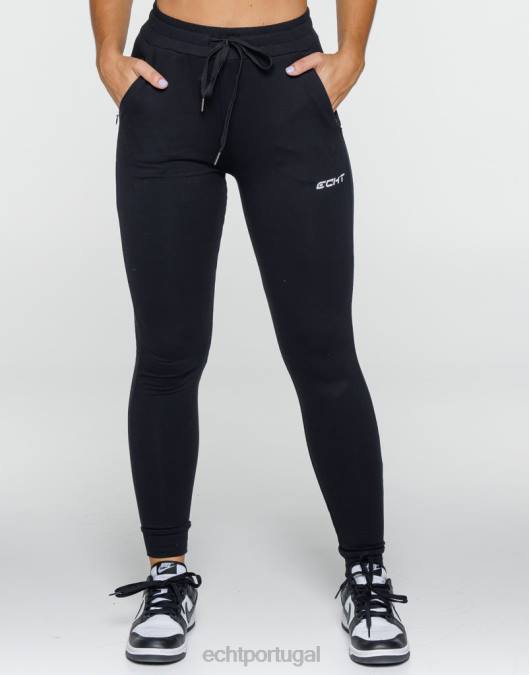 ECHT calça jogger feminina v2 preto roupas mulheres P22N23