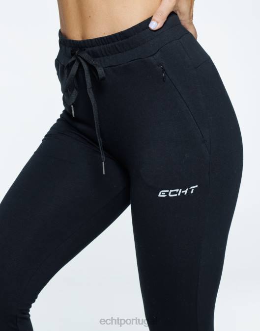 ECHT calça jogger feminina v2 preto roupas mulheres P22N23