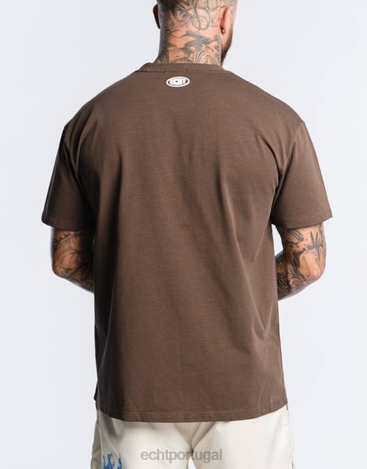 ECHT camiseta clássica chocolate bolsa homens P22N568