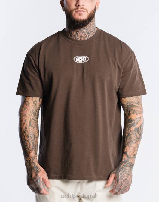 ECHT camiseta clássica chocolate bolsa homens P22N568