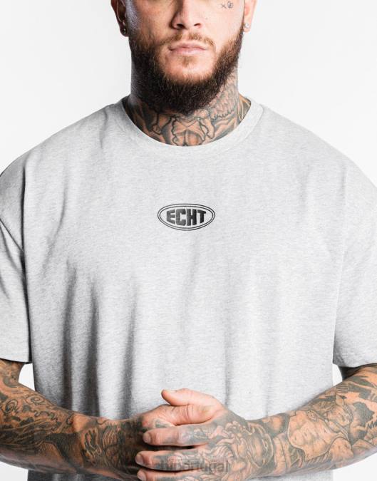 ECHT camiseta clássica cinza bolsa homens P22N569