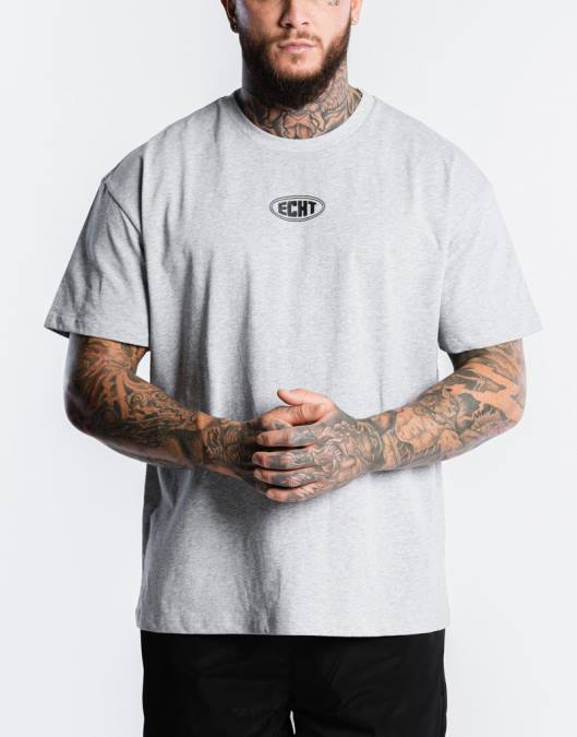 ECHT camiseta clássica cinza bolsa homens P22N569