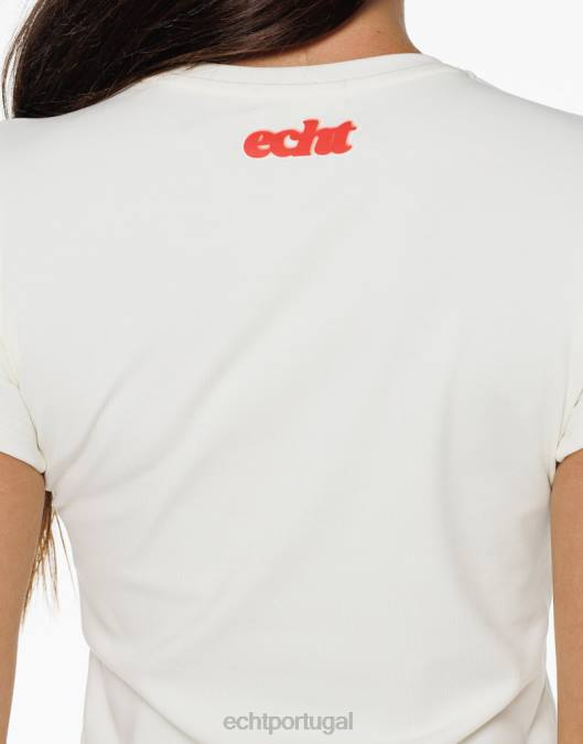 ECHT camiseta de bebê borrada off white roupas mulheres P22N110