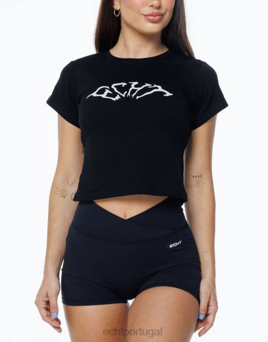 ECHT camiseta de bebê terror preto roupas mulheres P22N222