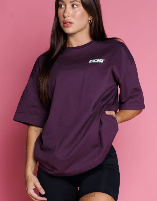 ECHT camiseta de corrida ameixa roxa roupas mulheres P22N432