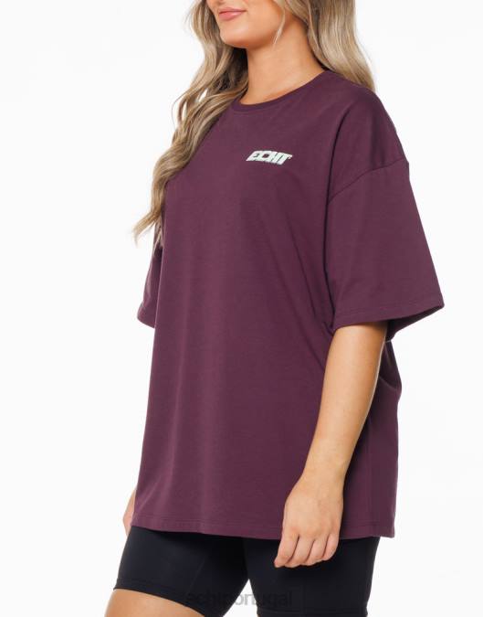 ECHT camiseta de corrida ameixa roxa roupas mulheres P22N432