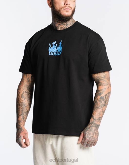 ECHT camiseta de fogo preto bolsa homens P22N576