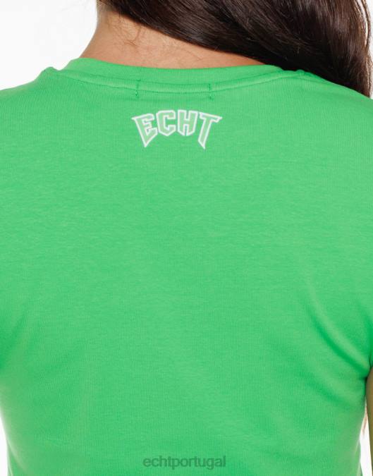 ECHT camiseta de passeio para bebê verde clássico roupas mulheres P22N128