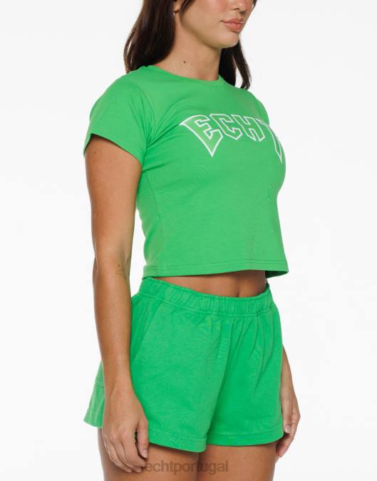 ECHT camiseta de passeio para bebê verde clássico roupas mulheres P22N128