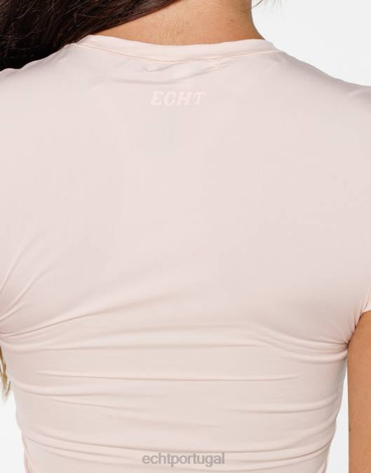 ECHT camiseta de suavização de forma rosa roupas mulheres P22N159