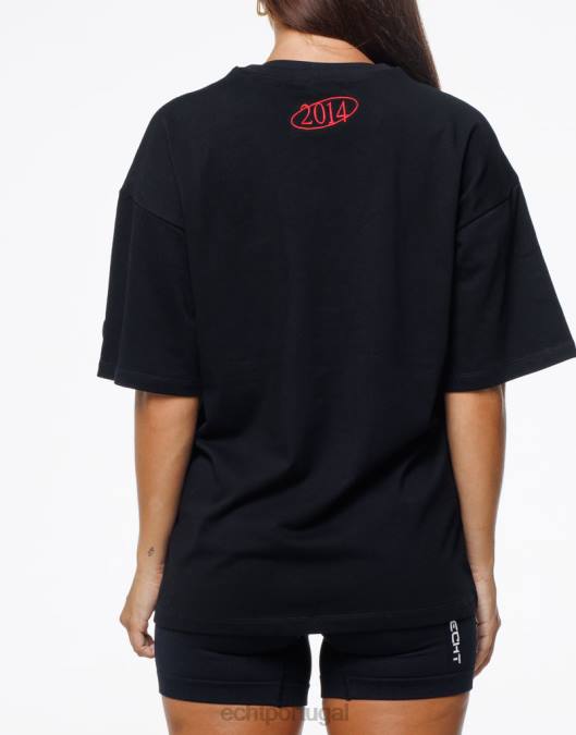 ECHT camiseta grande mlbrn preto roupas mulheres P22N94