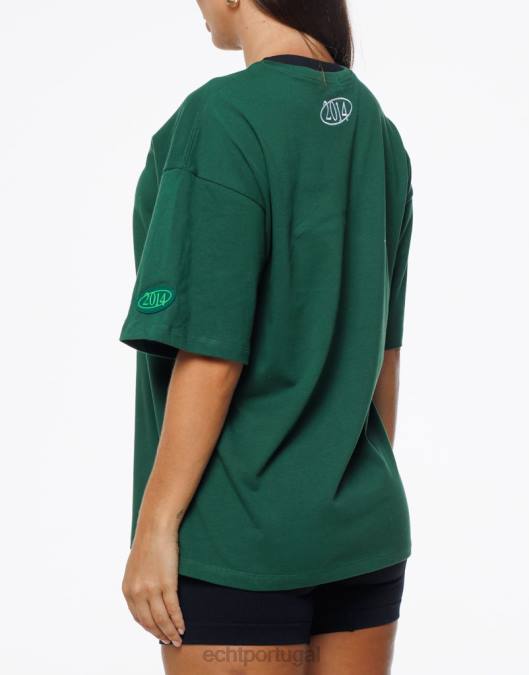 ECHT camiseta grande mlbrn verde roupas mulheres P22N96