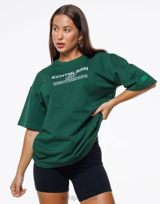 ECHT camiseta grande mlbrn verde roupas mulheres P22N96