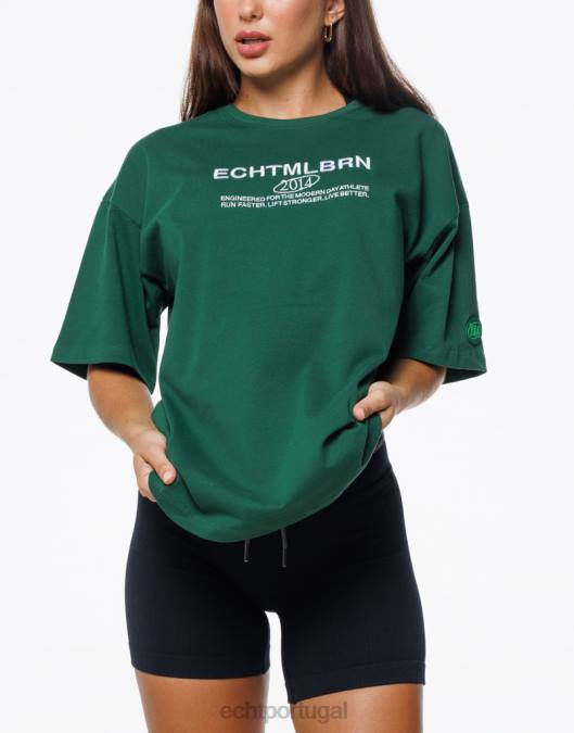 ECHT camiseta grande mlbrn verde roupas mulheres P22N96