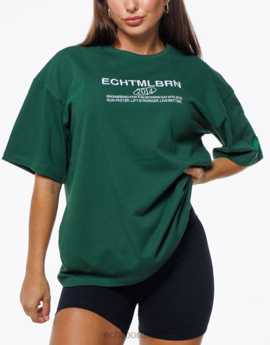 ECHT camiseta grande mlbrn verde roupas mulheres P22N96