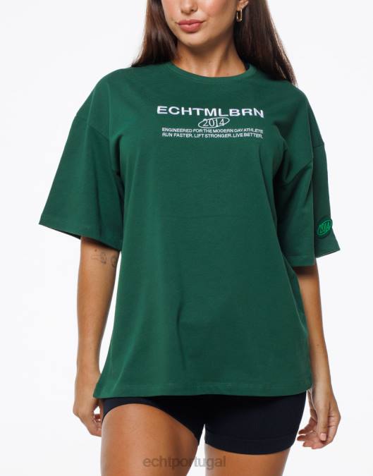 ECHT camiseta grande mlbrn verde roupas mulheres P22N96