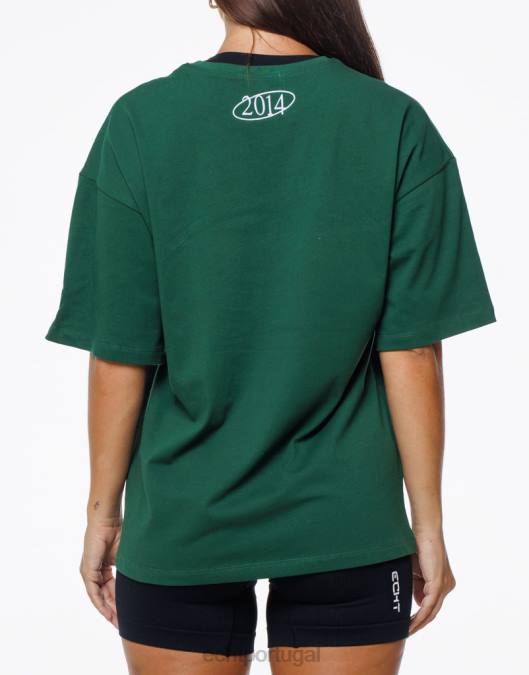 ECHT camiseta grande mlbrn verde roupas mulheres P22N96