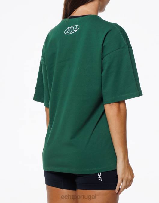 ECHT camiseta grande mlbrn verde roupas mulheres P22N96