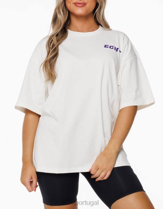 ECHT camiseta lança estrela branca roupas mulheres P22N436