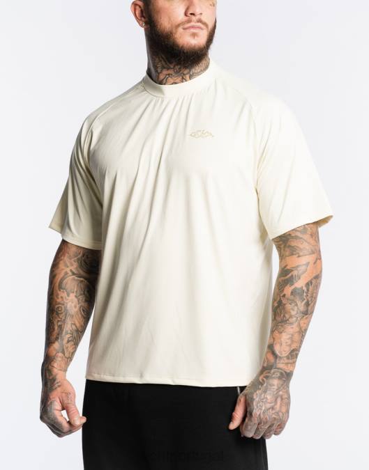 ECHT camiseta terror creme branco bolsa homens P22N586