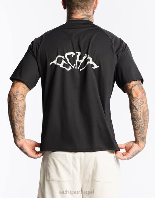 ECHT camiseta terror preto bolsa homens P22N584