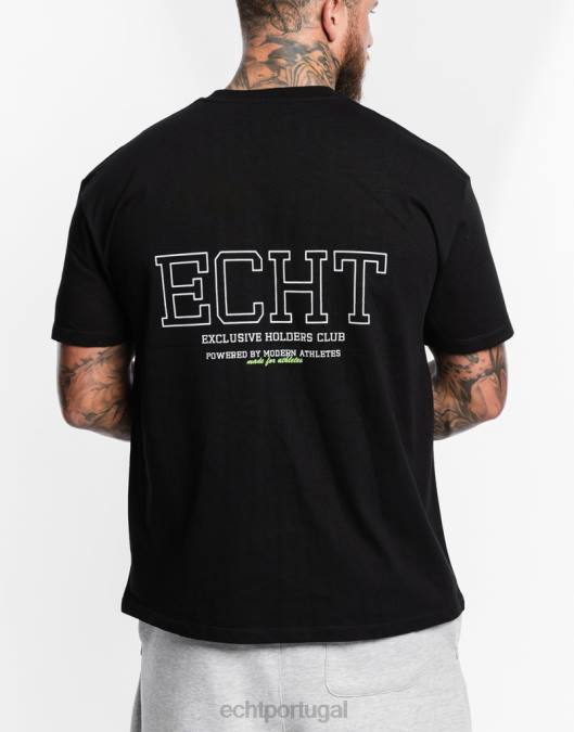 ECHT camiseta titular preto bolsa homens P22N570