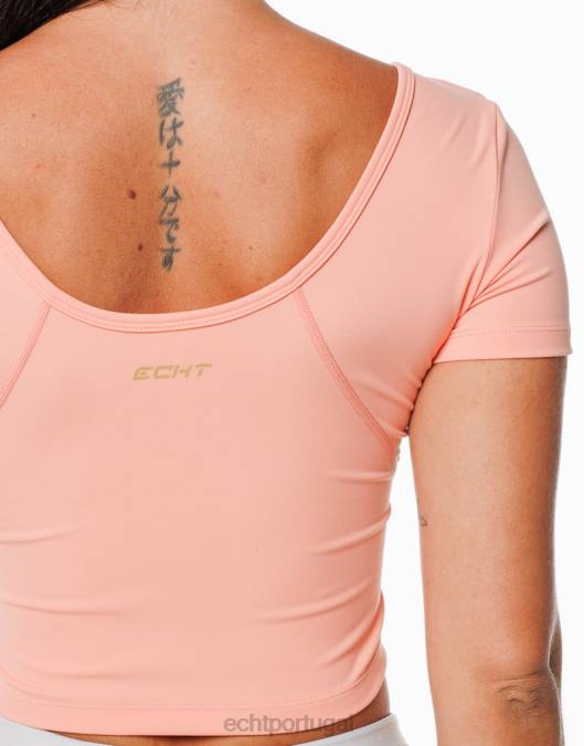 ECHT camiseta ultra pêssego roupas mulheres P22N232