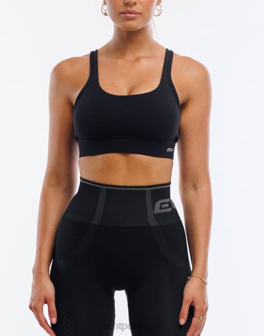 ECHT essência esportiva preto roupas mulheres P22N56