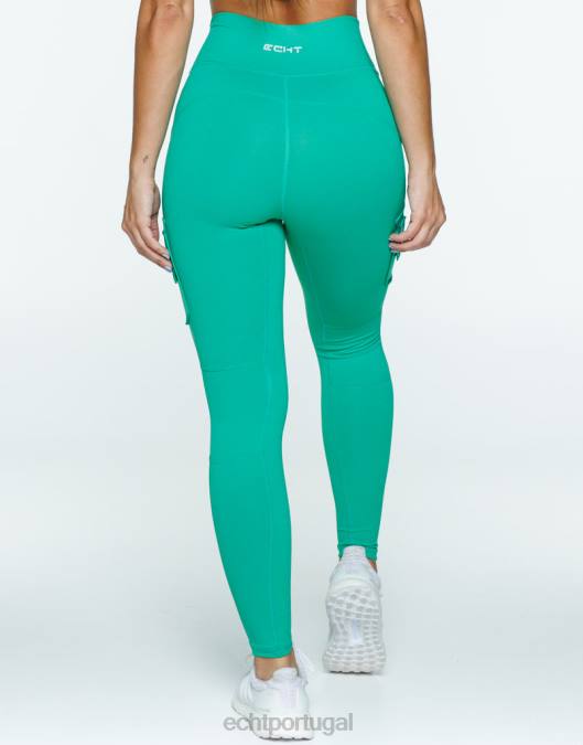 ECHT essência leggings v2 verde roupas mulheres P22N391