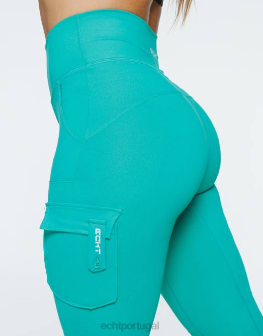 ECHT essência leggings v2 verde roupas mulheres P22N391