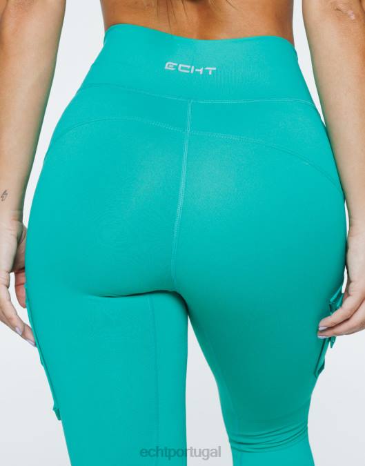 ECHT essência leggings v2 verde roupas mulheres P22N391