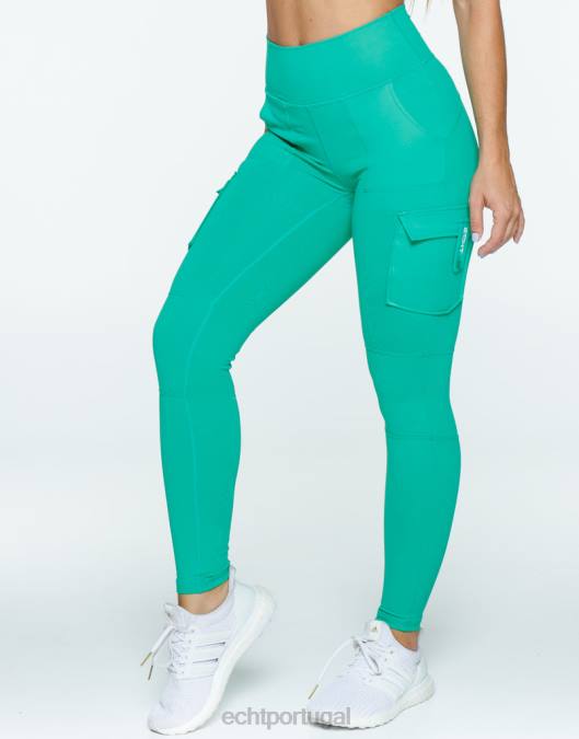 ECHT essência leggings v2 verde roupas mulheres P22N391