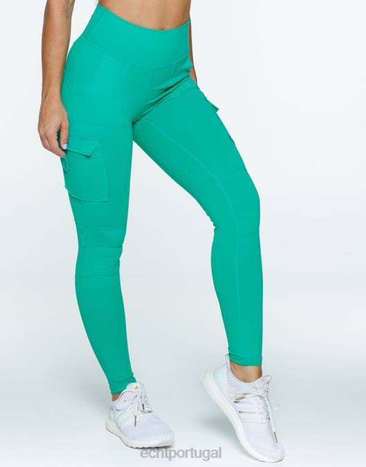 ECHT essência leggings v2 verde roupas mulheres P22N391