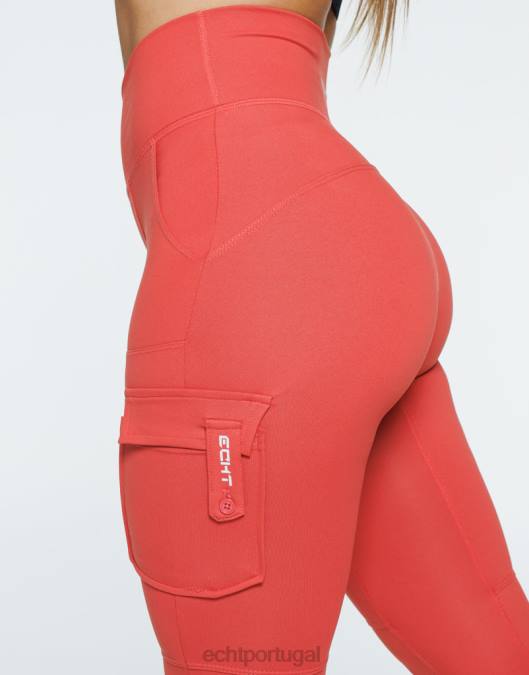 ECHT essência leggings v2 vermelho roupas mulheres P22N392