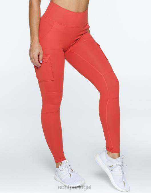 ECHT essência leggings v2 vermelho roupas mulheres P22N392