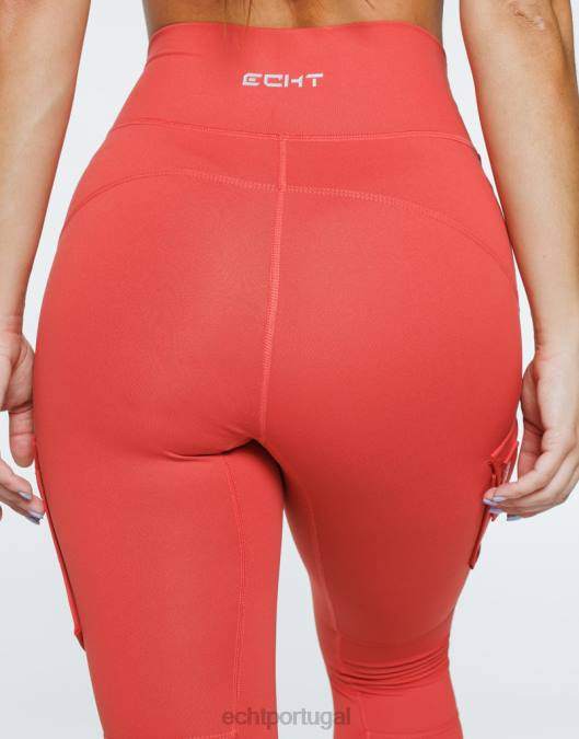 ECHT essência leggings v2 vermelho roupas mulheres P22N392