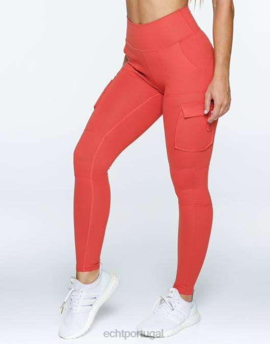 ECHT essência leggings v2 vermelho roupas mulheres P22N392