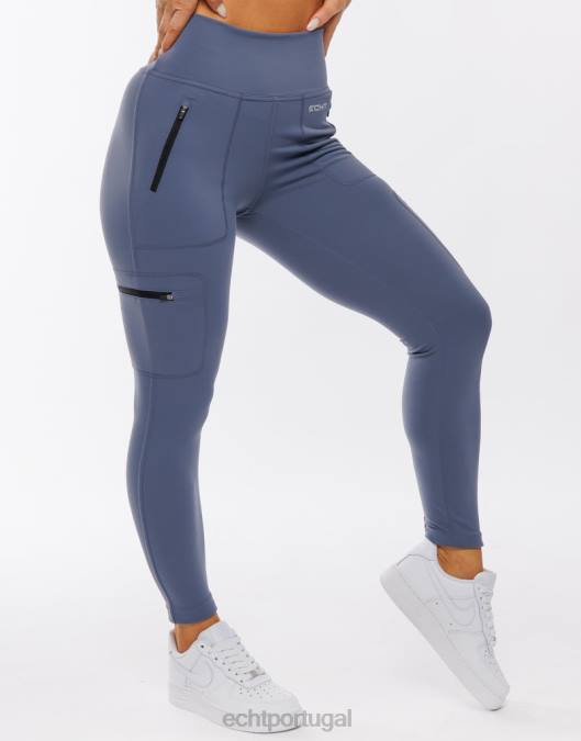 ECHT explorar leggings pedra azul roupas mulheres P22N508